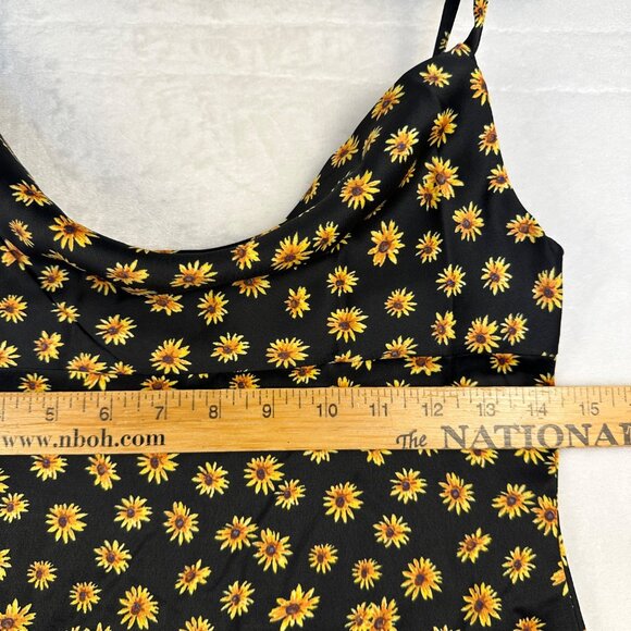 WeWoreWhat Black Babydoll Midi Slip Dress Size 6 Daisy Print Fairy Grunge NWT - Picture 8 of 13